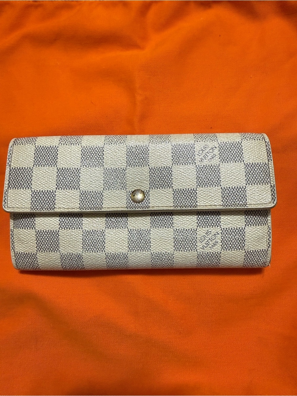 Louis Vuitton Damier Azur Wallet includes box dust and shopping bag